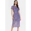 Soyut Desenli Bodycon Midi Elbise Nefes Alan Polyester Elastan Kumaş Dayanıklı Malzeme