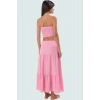Straplez Bluz Etek Takım Dokulu Kumaş Şık Plaj Stili Seçkin Malzeme Modern Stil Uzun Ömürlü