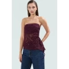 Straplez Dantel Bluz Fitted Kalıp Yazlık Şık Gece Elbisesi Kaliteli İşçilik Uzun Ömürlü