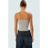 Straplez Örme Bluz Fitted Kalıp Pamuklu Kumaş Rahat Günlük Stil Şık Görünüm Uzun Ömürlü