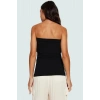 Straplez Yandan Fermuarlı Krep Örme Bluz Modern Stil Trend Tasarım Yüksek Kalite