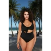 Tam Koruma Sağlayan Konforlu Plus Size Mayo Bağlamalı Tasarım Büyük Beden Battal Boy