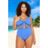 Tam Koruma Sağlayan Konforlu Plus Size Mayo Bağlamalı Tasarım Büyük Beden Battal Boy