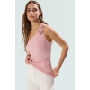 Tek Kol Kolsuz Fitted Örme Bluz Şık Tasarım Yaz İçin Premium Kalite Zarifane