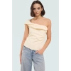 Tek Omuzli Terrycotton Bluz Regular Kalip Yazlik Casual Tarz Modern Stil Kaliteli İşçilik