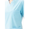 Terycotton V Yaka Bordosu Sağlık Üniforması Santolina Üniforma Doktor Hemşire Çalışanları İçin