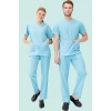 Terycotton V Yaka Bordosu Sağlık Üniforması Santolina Üniforma Doktor Hemşire Çalışanları İçin