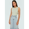 Triko Bluz Bisiklet Yaka Kolsuz Rahat Günlük Yazlık Modern Stil Seçkin Malzeme