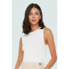 Triko Bluz Bisiklet Yaka Kolsuz Rahat Günlük Yazlık Modern Stil Seçkin Malzeme
