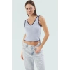 Triko Bluz V Yaka Kolsuz Crop Basic Siluet Rahat Kullanım Şık Görünüm Premium Kalite