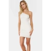 Triko Mini Elbise Tek Kol Bodycon Örme Polyester Pamuk Yazlık Rahat Kullanım Özenle Seçilmiş
