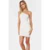 Triko Mini Elbise Tek Kol Bodycon Örme Polyester Pamuk Yazlık Rahat Kullanım Özenle Seçilmiş
