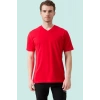 V Yaka 100 Pamuk Penye Tshirt Is Gvenligi Galanthus shirt Nefes Alabilir Rahat Şık Tasarım