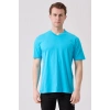 V Yaka 100 Pamuk Penye Tshirt Is Gvenligi Galanthus shirt Nefes Alabilir Rahat Şık Tasarım