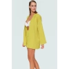 V Yaka Uzun Kollu Kimono Şort Takım Viskoz Polyester Yazlık Plaj Ömürlü Kaliteli İşçilik