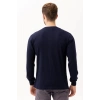 V Yaka Uzun Kollu Penye Tshirt Padus shirt Rahat Kesim Günlük İş Kullanımı İçin