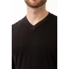 V Yaka Uzun Kollu Penye Tshirt Padus shirt Rahat Kesim Günlük İş Kullanımı İçin