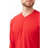 V Yaka Uzun Kollu Penye Tshirt Padus shirt Rahat Kesim Günlük İş Kullanımı İçin
