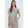 Varak Baskılı Regular Pamuk Bluz Kısa Kol Bisiklet Yaka Casual Stil Kaliteli İşçilik