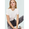 Viskon Ribana Bisiklet Yaka Fitted Bluz Günlük Kombinler İçin Rahat Kullanım Modern Stil