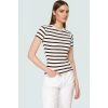 Viskon Ribana Bisiklet Yaka Fitted Bluz Günlük Kombinler İçin Rahat Kullanım Modern Stil