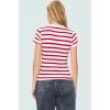 Viskon Ribana Bisiklet Yaka Fitted Bluz Günlük Kombinler İçin Rahat Kullanım Modern Stil