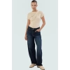 Viskon Ribana Bluz Fitted Vücut Oturma Regular Boy Asimetrik Yaka Özel Tasarım