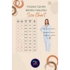Viskoz Örme Pijama Takımı Çiçekli Desen Baby Overlok Regular Kalıp Yazlık Rahatlık Modern Stil