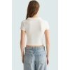Viskoz Ribana Örme Bluz Crop Polo Yaka Fitted Rahat Kullanım Premium Kalite Modern Stil