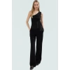 Vücuda Oturan Bluz Regular Boy Asimetrik Yaka Polyester Elastan Kumaş Kaliteli İşçilik