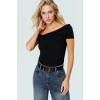 Vücuda Oturan Kısa Kollu Bluz Polyester Karışımlı Yazlık Konforlu Kesim