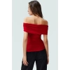 Vücuda Oturan Kısa Kollu Bluz Polyester Karışımlı Yazlık Konforlu Kesim