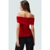 Vücuda Oturan Kısa Kollu Bluz Polyester Karışımlı Yazlık Konforlu Kesim