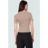 Vücuda Oturan Kısa Kollu Örme Bluz Bisiklet Yaka Günlük Stil Zarifane Tasarım Kaliteli İşçilik