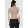 Vücuda Oturan Kısa Kollu Örme Bluz Bisiklet Yaka Günlük Stil Zarifane Tasarım Kaliteli İşçilik