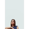 Vücuda Oturan Kolsuz Bluz Viskoz Ribana Kumaş Rahat Kesim Günlük Stil Özel Tasarım
