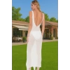 Vücuda Oturan Örme Maxi Elbise Püskül Detayı Rahat Yazlık Model Özenle Seçilmiş Modern Stil