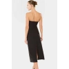 Vücudu Saran Midi Elbise 88% Polyester 12% Elastan Bodycon Özenle Seçilmiş Modern Stil