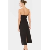 Vücudu Saran Midi Elbise 88% Polyester 12% Elastan Bodycon Özenle Seçilmiş Modern Stil
