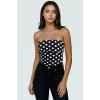 Yandan Fermuarlı Krep Örme Straplez Bluz Premium Kalite Modern Stil