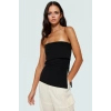 Yandan Fermuarlı Krep Örme Straplez Bluz Premium Kalite Modern Stil