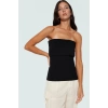 Yandan Fermuarlı Krep Örme Straplez Bluz Premium Kalite Modern Stil