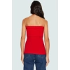 Yandan Fermuarlı Krep Örme Straplez Bluz Premium Kalite Modern Stil