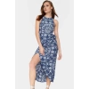 Yazlık A Kesim Midi Elbise  Viskoz Şal Desenli Rahat Modern Stil Trend Tasarım