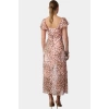 Yazlık A Line Maxi Elbise %Polyester Şifon Kumaş Çiçek Desen Profesyonel Görünüm