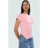 Yazlık Asimetrik Fitted Pamuklu T shirt Günlük Stil Profesyonel Görünüm Uzun Ömürlü