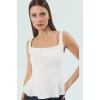 Yazlık Basic Peplum Bluz Regular Kalıp Finike Dokuma Uzun Ömürlü Şık Görünüm