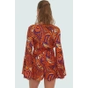Yazlık Bluz Şort Takım Shally Dokuma V Yaka Uzun Kollu Premium Kalite Modern Stil