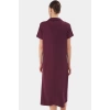 Yazlık Bürümcük Dokulu Midi Elbise Nefes Alan Polyester Kumaş Polo Yaka Kısa Kollu