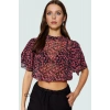 Yazlık Casual Fitted Bluz Kısa Kol Bisiklet Yaka Polyester Şifon Kumaş Uzun Ömürlü Şık Görünüm
